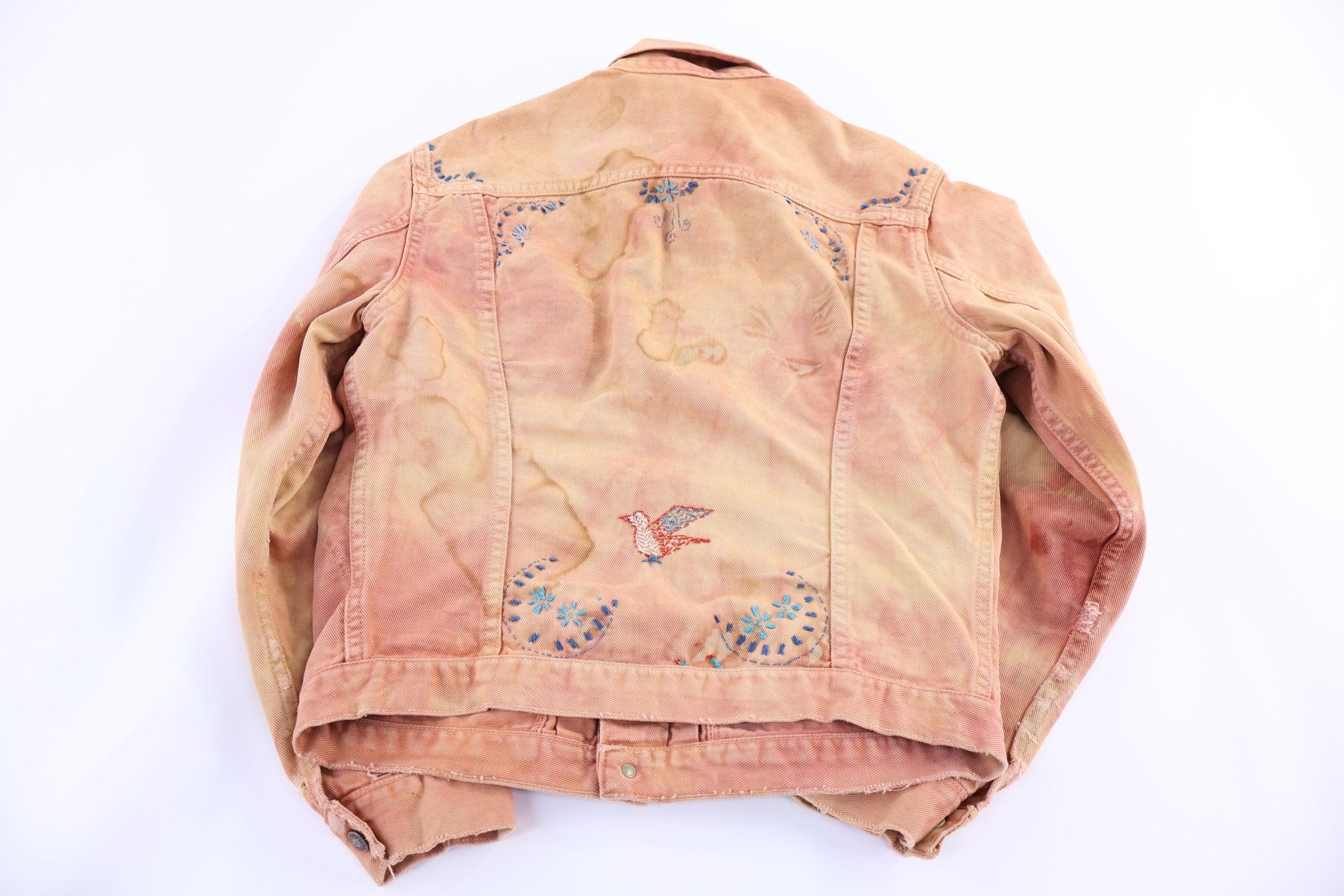 Women's 70's Orange Embroidered Jacket - Jacket - Thrifted Threads