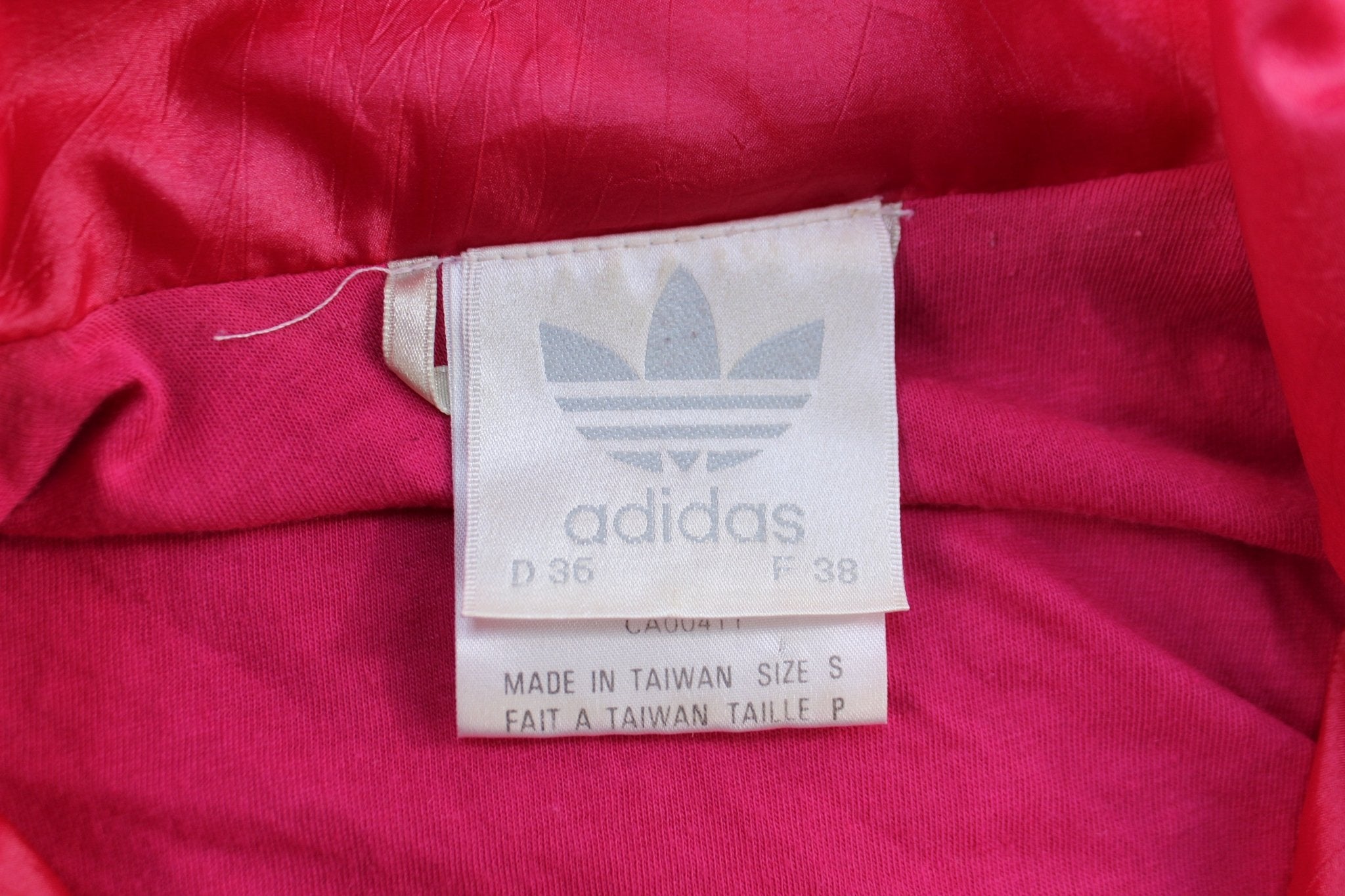 Women's 80's Adidas Embroidered Logo Pink Windbreaker Jacket - ThriftedThreads.com
