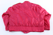Women's 80's Adidas Embroidered Logo Pink Windbreaker Jacket - ThriftedThreads.com