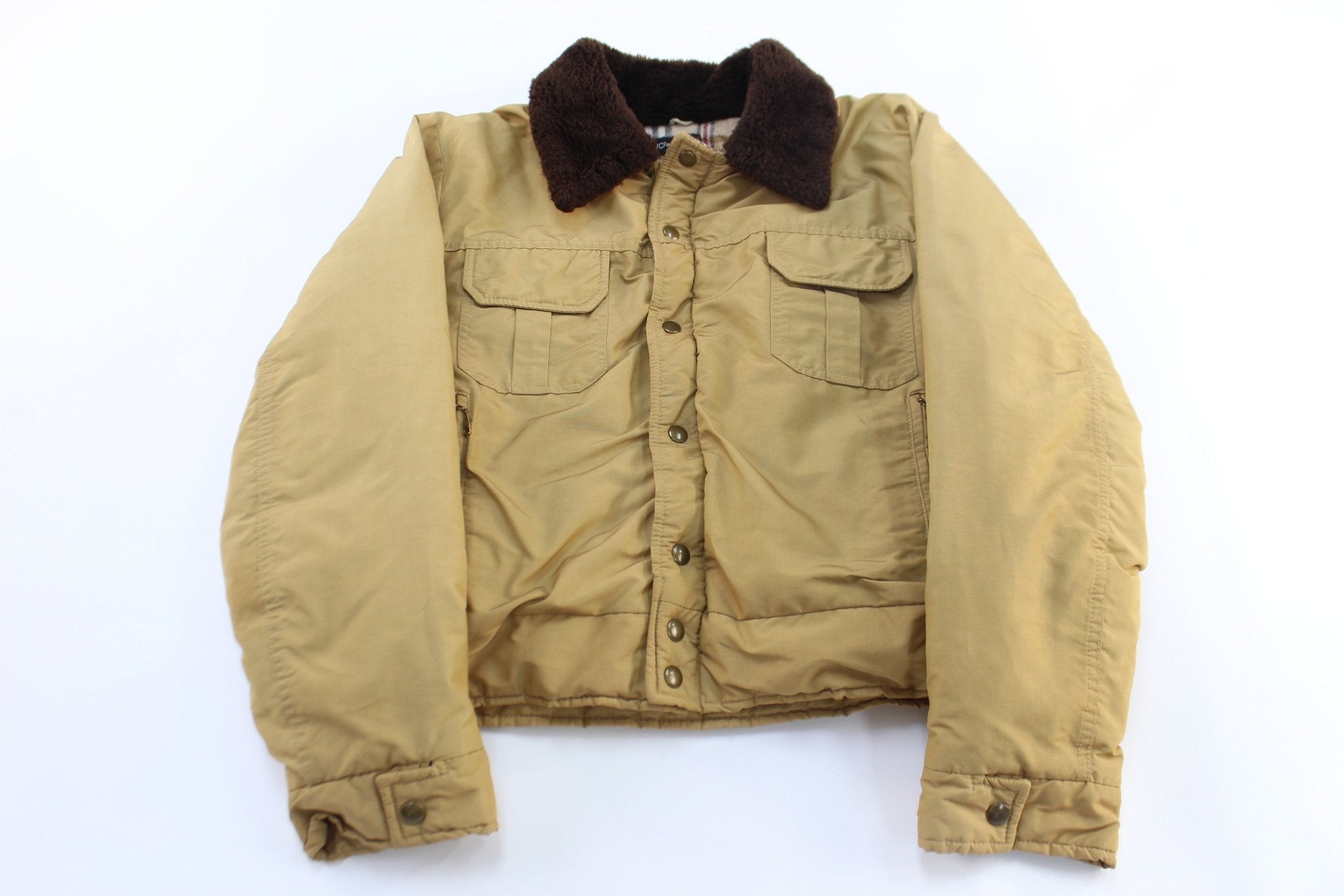 Women's 80's JCPenney Tan Bomber Jacket - Jacket - Thrifted Threads
