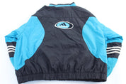 Women's 90's Adidas Embroidered Logo Blue & Black Zip Up Jacket - Jackets - Thrifted Threads