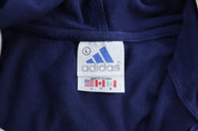 Women's 90's Adidas Embroidered Logo Blue & White Zip Up Jacket - Jackets - Thrifted Threads
