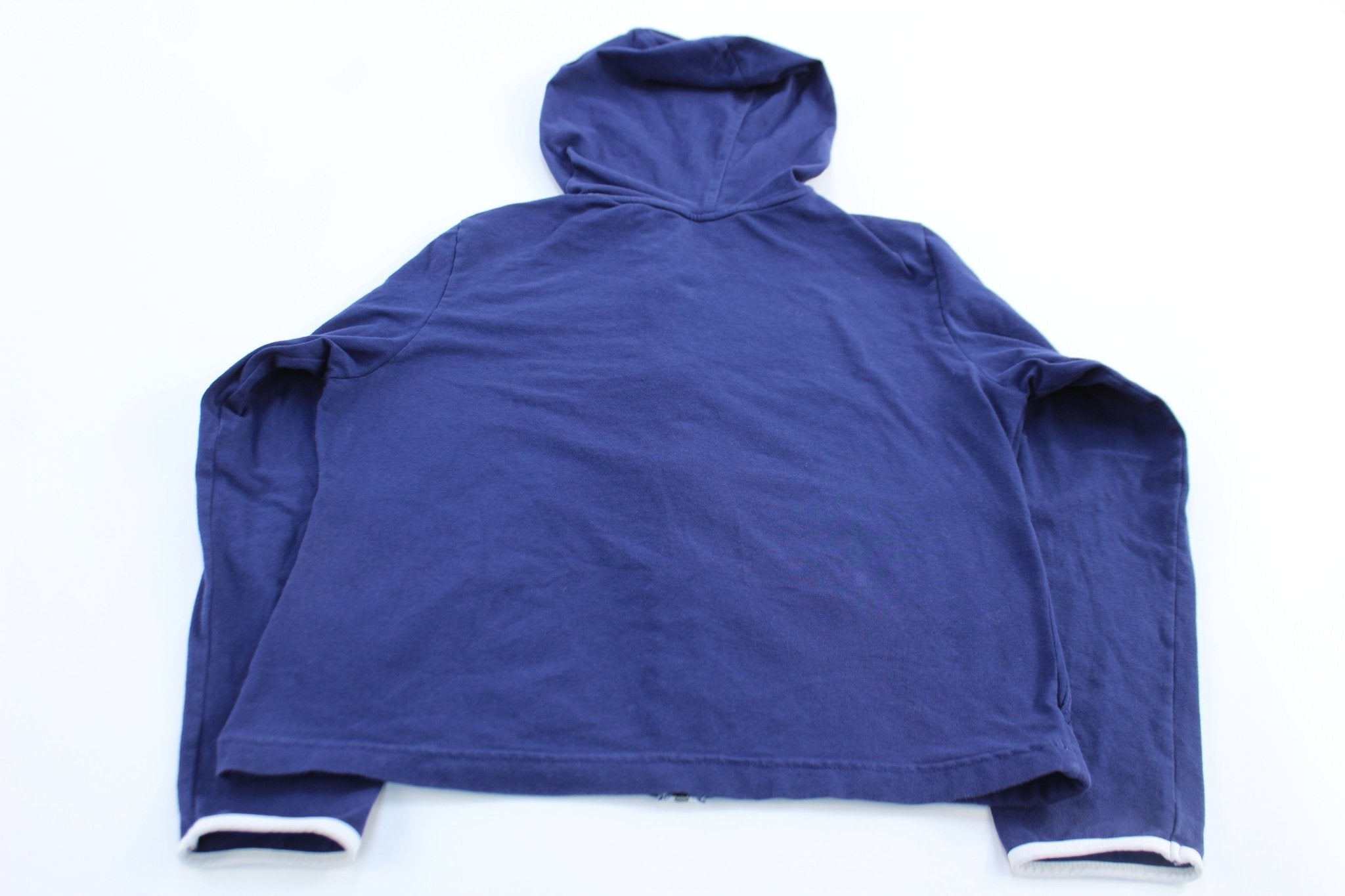 Women's 90's Adidas Embroidered Logo Blue & White Zip Up Jacket - Jackets - Thrifted Threads