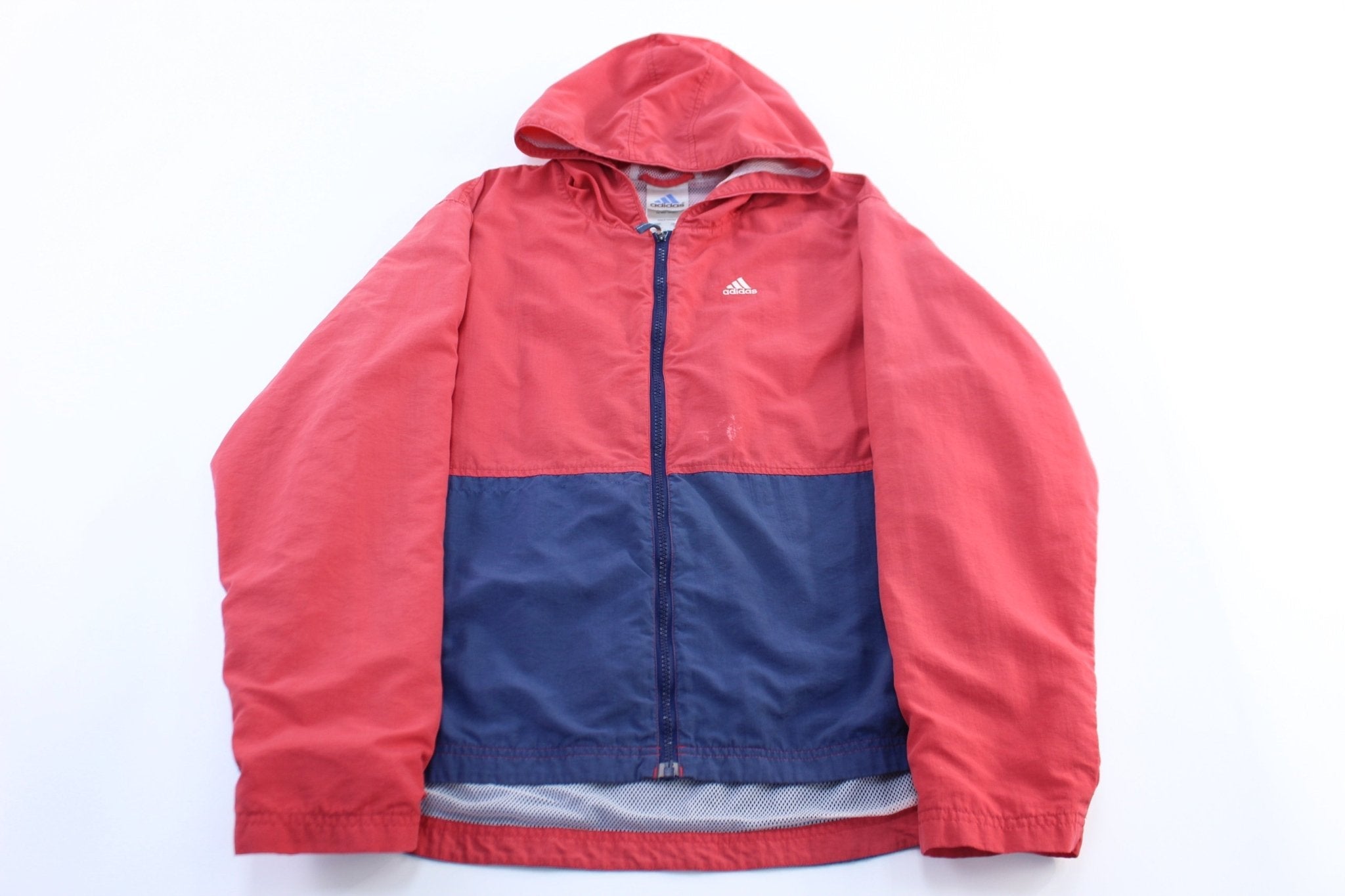 Women's 90's Adidas Embroidered Logo Red & Black Zip Up Jacket - Jacket - Thrifted Threads