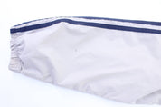 Women's 90's Adidas Trefoil Light Grey & Blue Striped Zip Up Jacket - Jacket - Thrifted Threads