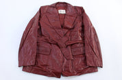 Women's 90's Berman's Red Leather Jacket - Jacket - Thrifted Threads