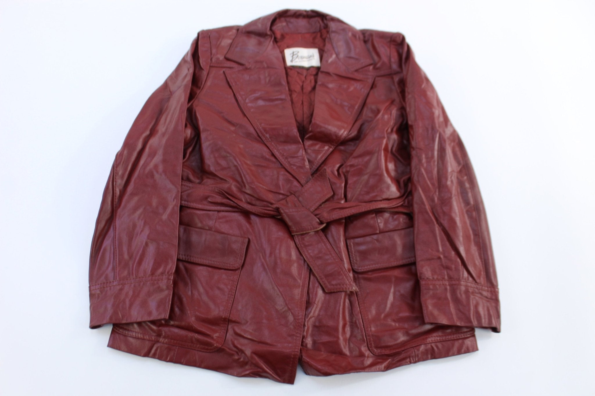 Women's 90's Berman's Red Leather Jacket - Jacket - Thrifted Threads