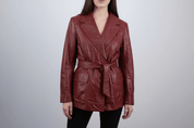 Women's 90's Berman's Red Leather Jacket - Jacket - Thrifted Threads