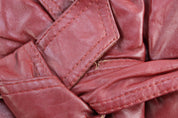 Women's 90's Berman's Red Leather Jacket - Jacket - Thrifted Threads