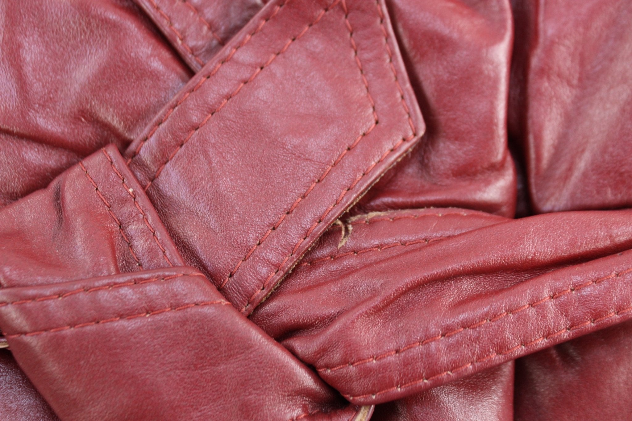 Women's 90's Berman's Red Leather Jacket - Jacket - Thrifted Threads
