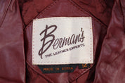 Women's 90's Berman's Red Leather Jacket - Jacket - Thrifted Threads