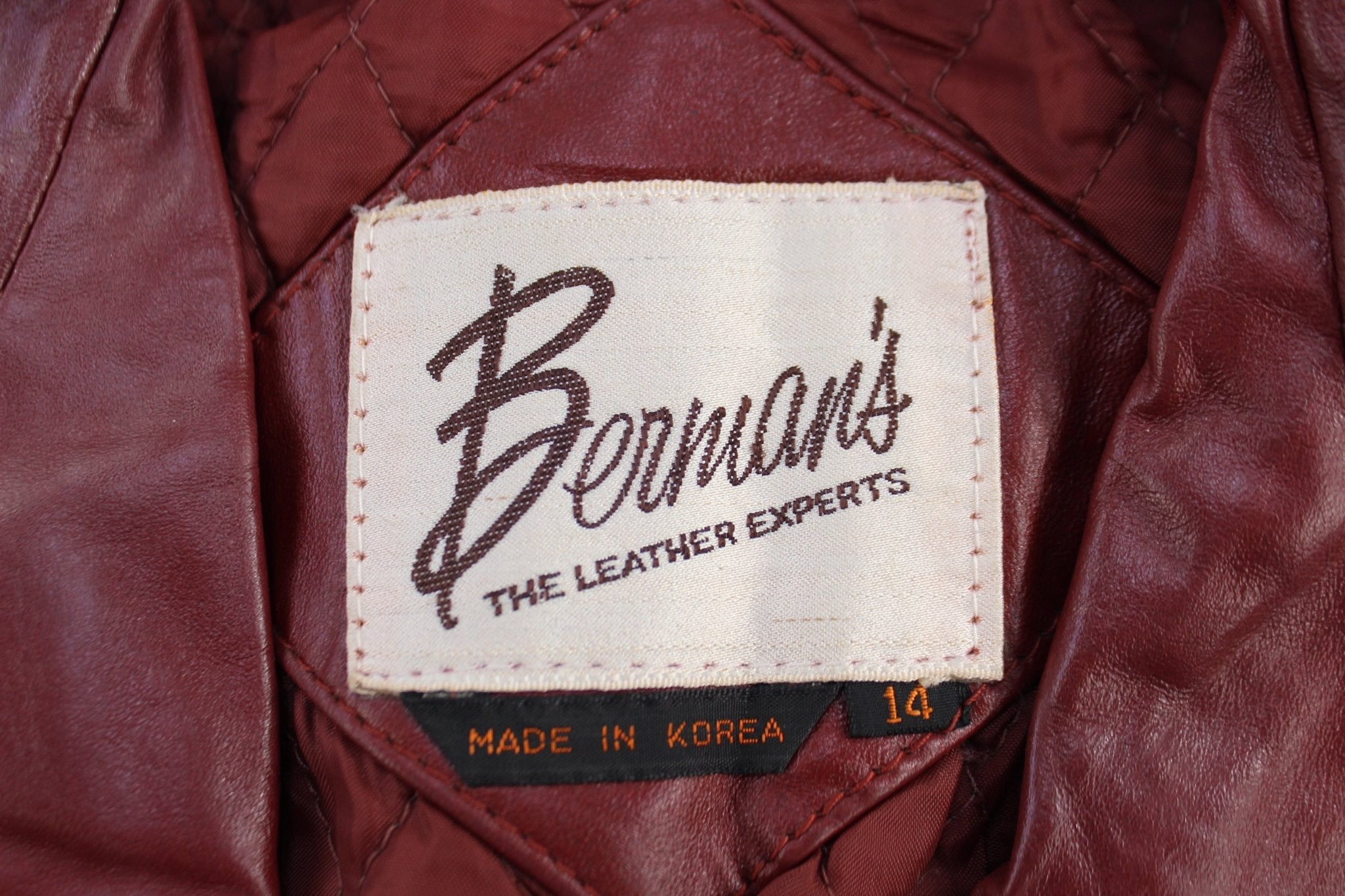 Women's 90's Berman's Red Leather Jacket - Jacket - Thrifted Threads