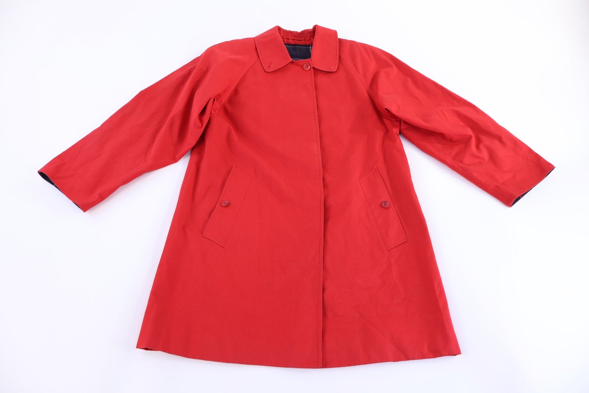 Women's 90's Burberrys Red Trench Coat - Jacket - Thrifted Threads