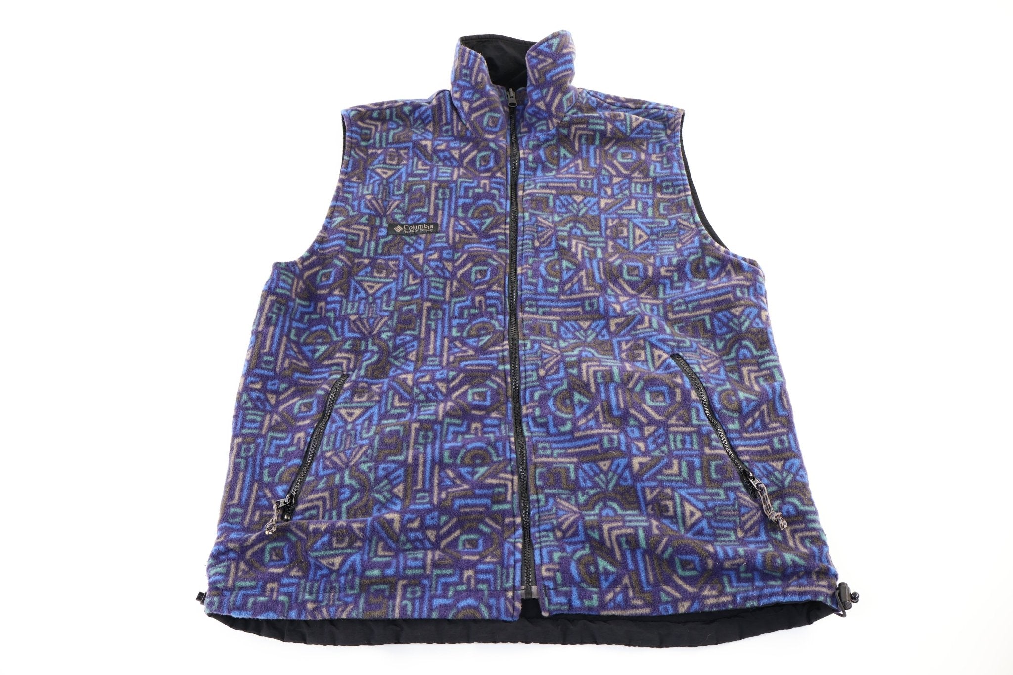 Women's 90's Columbia Multipatterned Reversible Full Zip Vest - Vest - Thrifted Threads