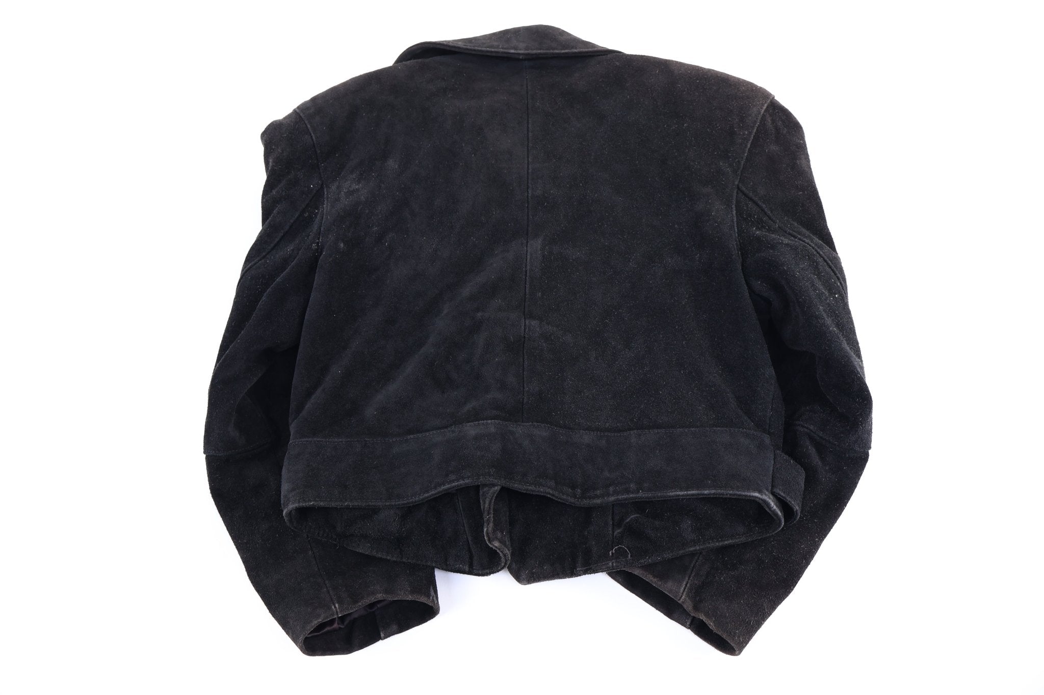Women's 90's Contempo Black Leather Suede Jacket - Jacket - Thrifted Threads