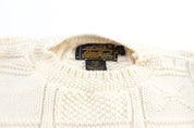 Women's 90's Eddie Bauer White Knitted Patterned Sweater - ThriftedThreads.com