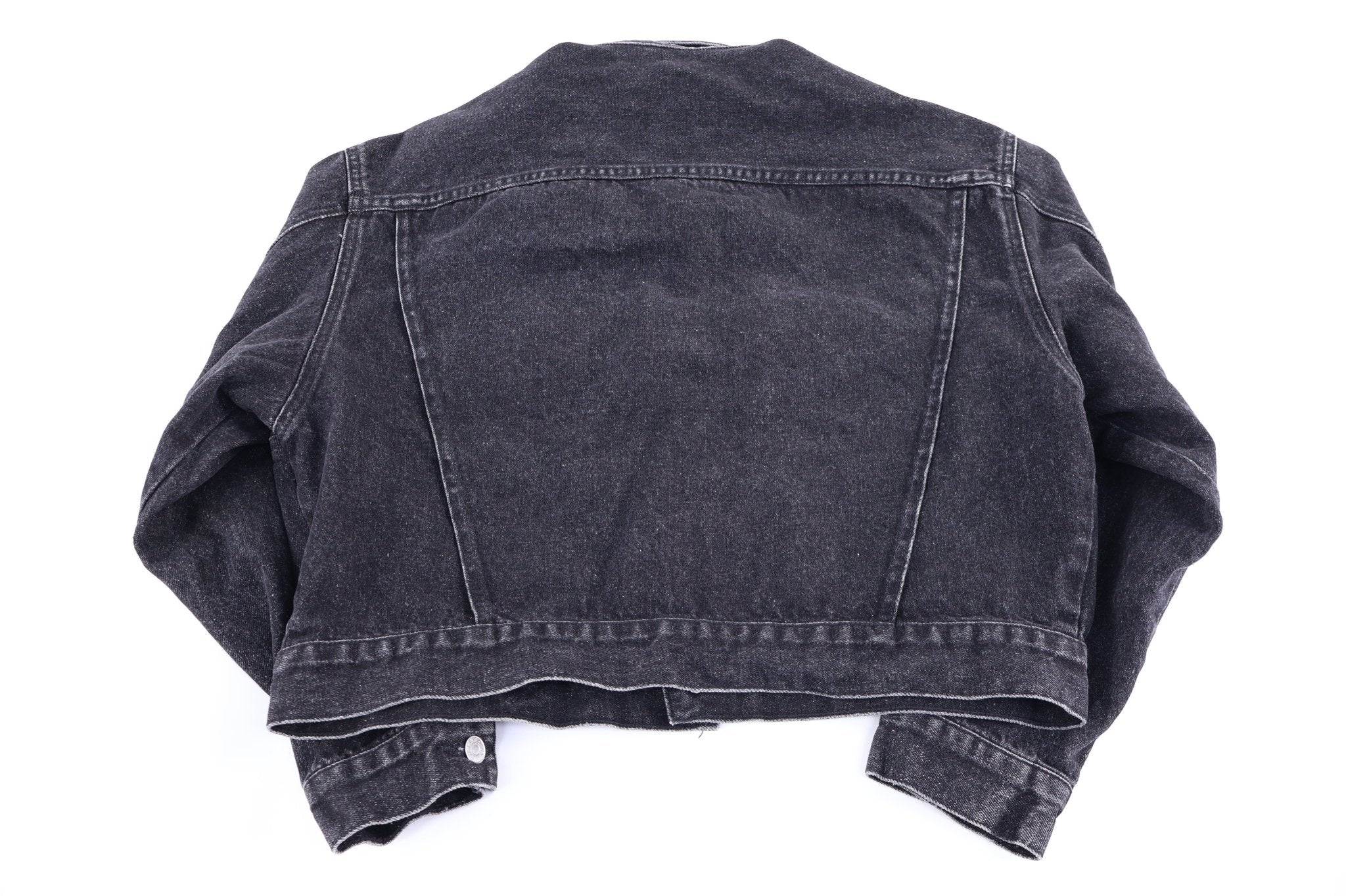 Women's 90's Guess Black Denim Crop Jacket - Jacket - Thrifted Threads