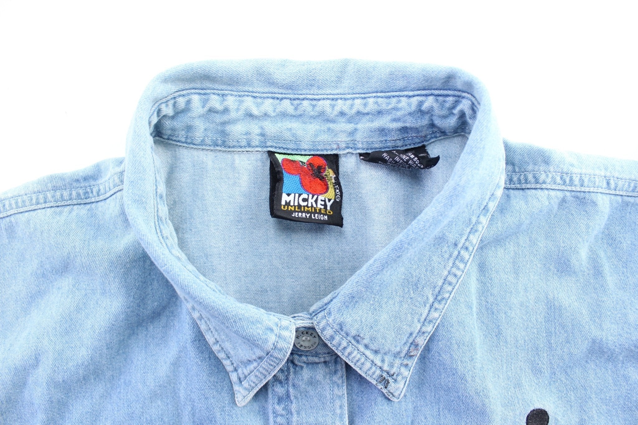 Women's 90's Mickey Classics Embroidered LS Button Down - Button Ups/Downs - Thrifted Threads