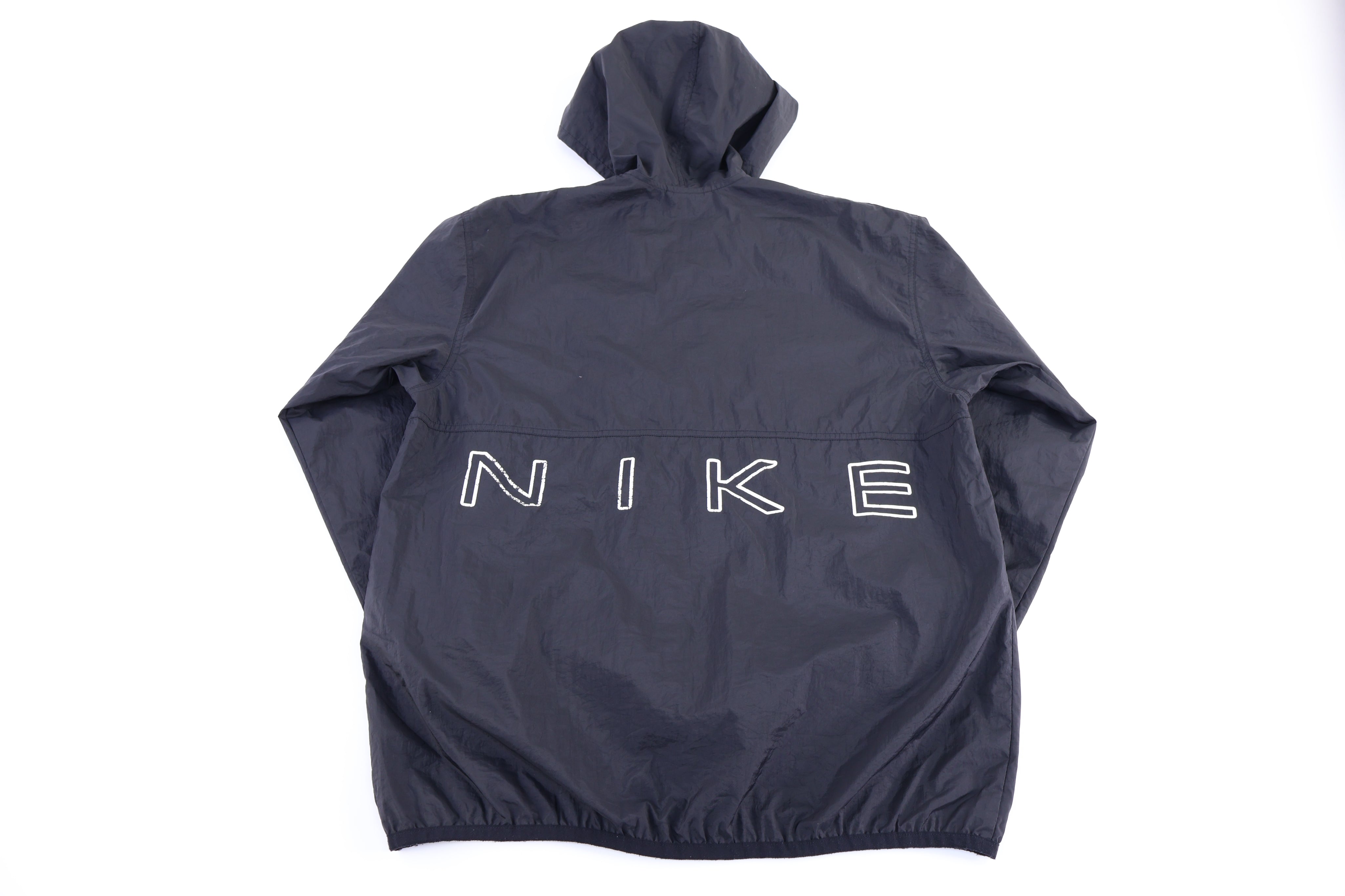Women's 90's Nike Embroidered Logo Black Full Zip Jacket - Jacket - Thrifted Threads