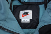 Women's 90's Nike Embroidered Logo Black Hooded Jacket - Jacket - Thrifted Threads
