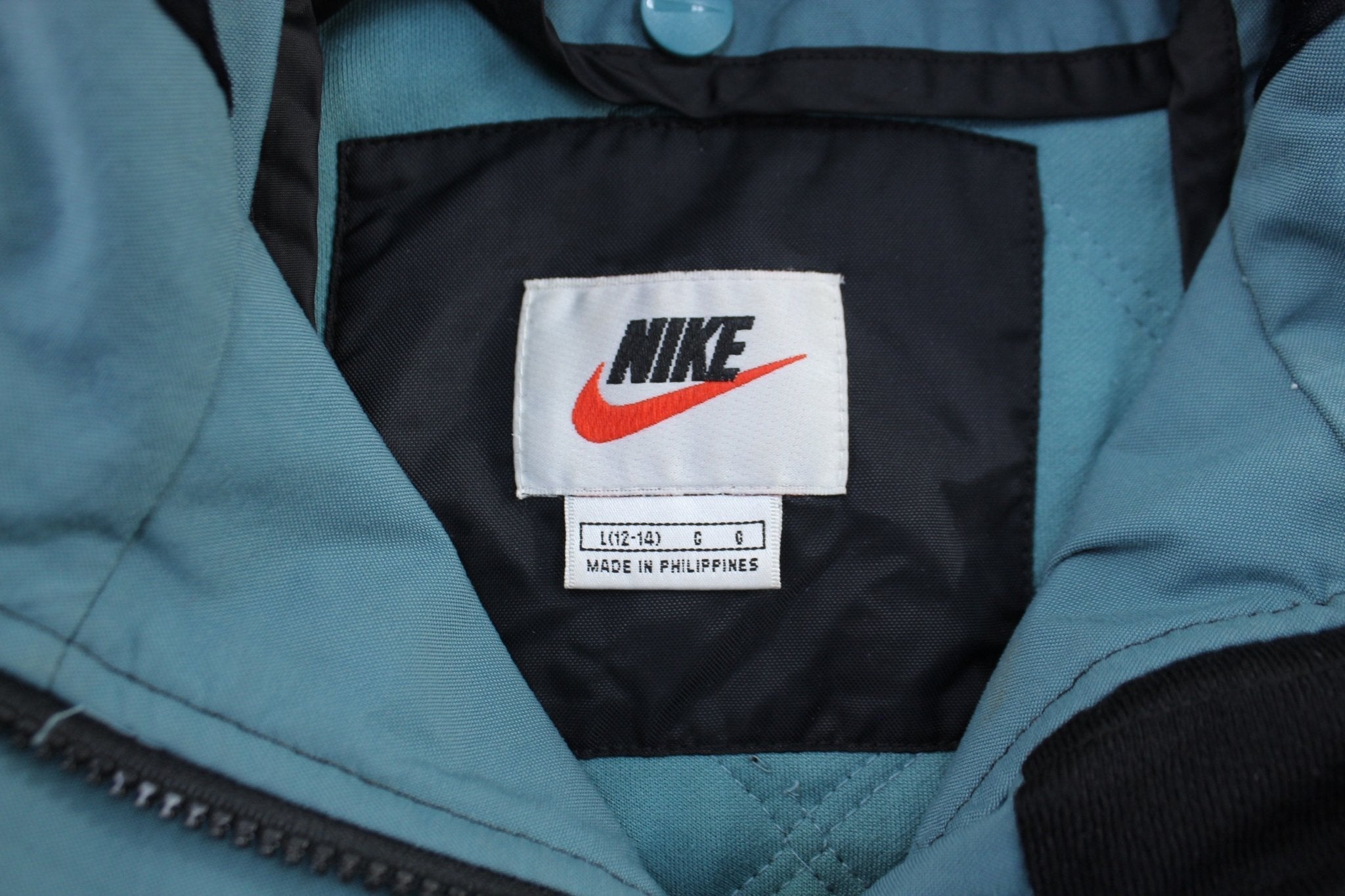 Women's 90's Nike Embroidered Logo Black Hooded Jacket - Jacket - Thrifted Threads