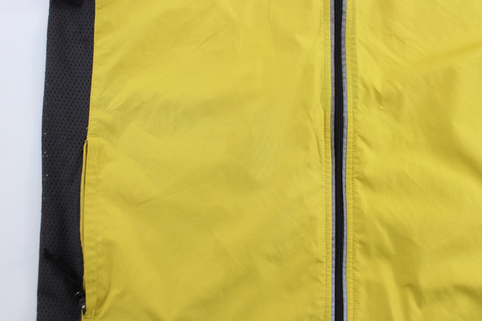 Women's 90's Nike Embroidered Logo Black & Yellow Zip Up Vest - Jacket - Thrifted Threads
