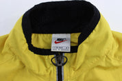 Women's 90's Nike Embroidered Logo Black & Yellow Zip Up Vest - Jacket - Thrifted Threads