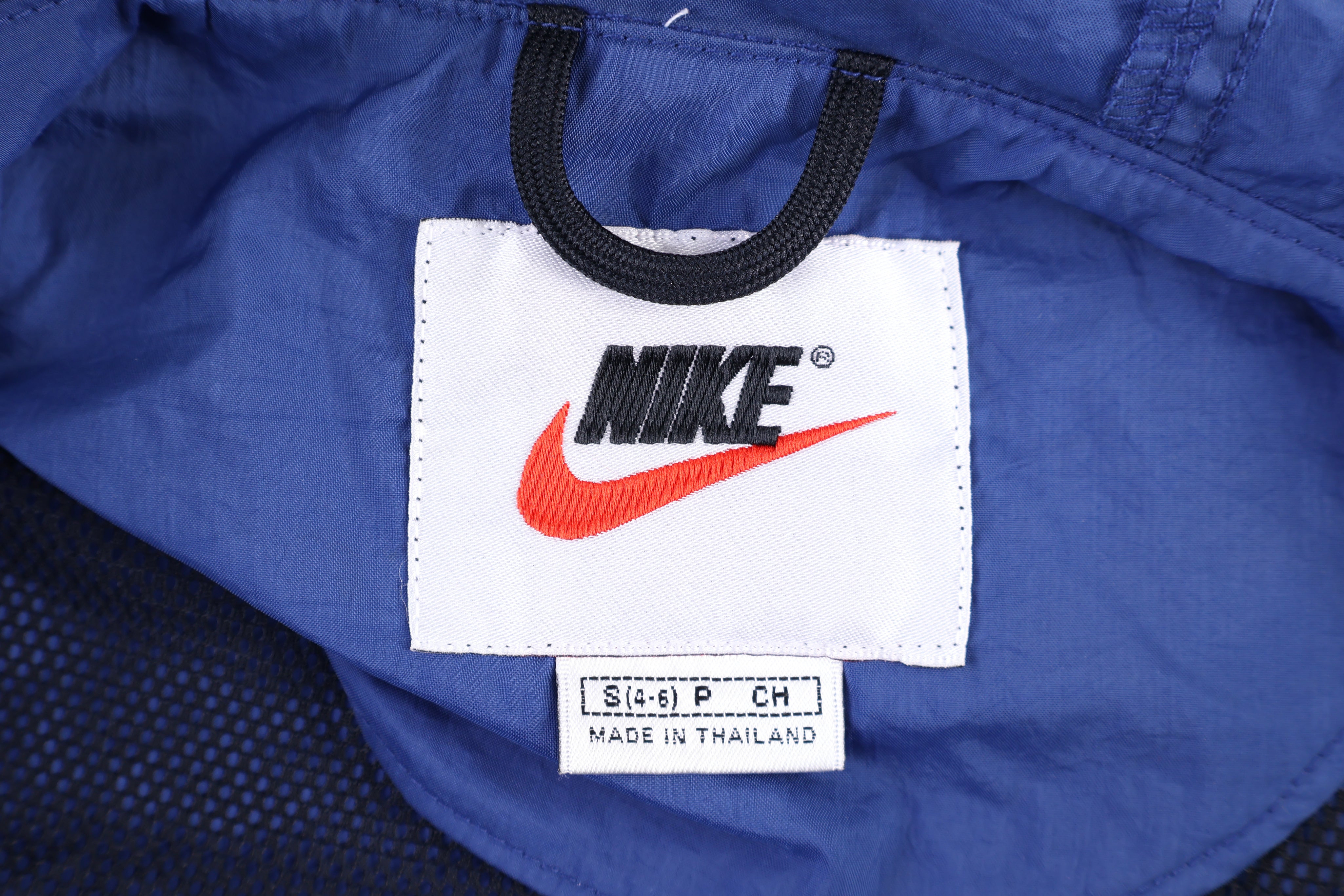 Women's 90's Nike Embroidered Logo Blue Full Zip Windbreaker - Jacket - Thrifted Threads