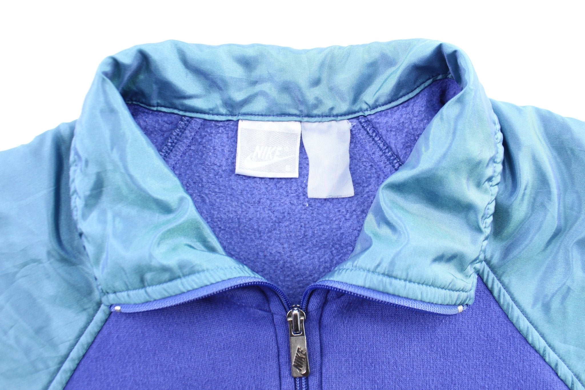 Women's 90's Nike Embroidered Logo Blue & Teal Zip Up Jacket - Jacket - Thrifted Threads