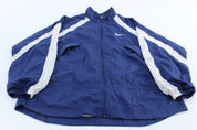 Women's 90's Nike Embroidered Logo Blue & White Zip Up Jacket - ThriftedThreads.com