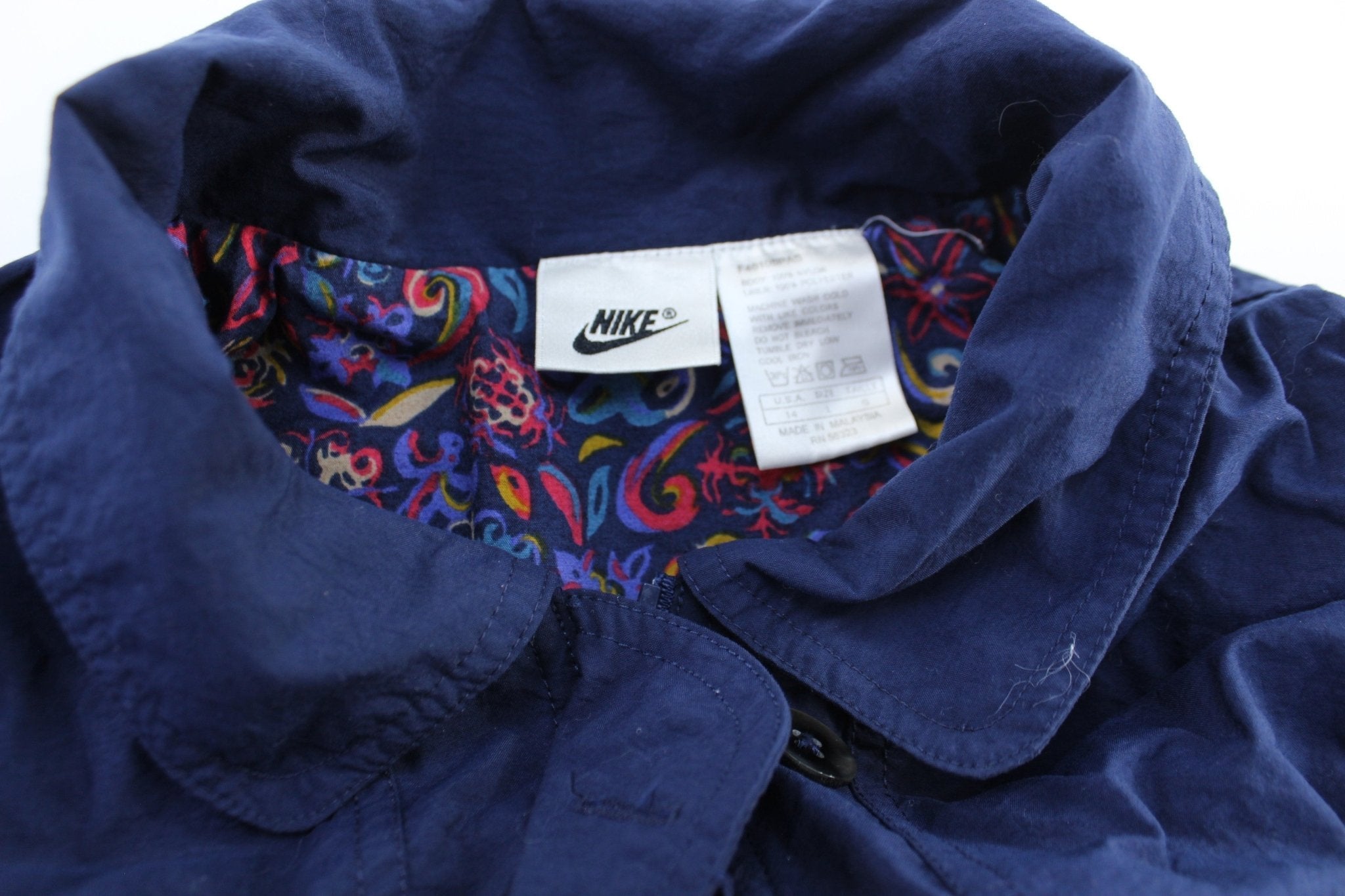 Women's 90's Nike Embroidered Logo Blue Zip Up Jacket - Jacket - Thrifted Threads