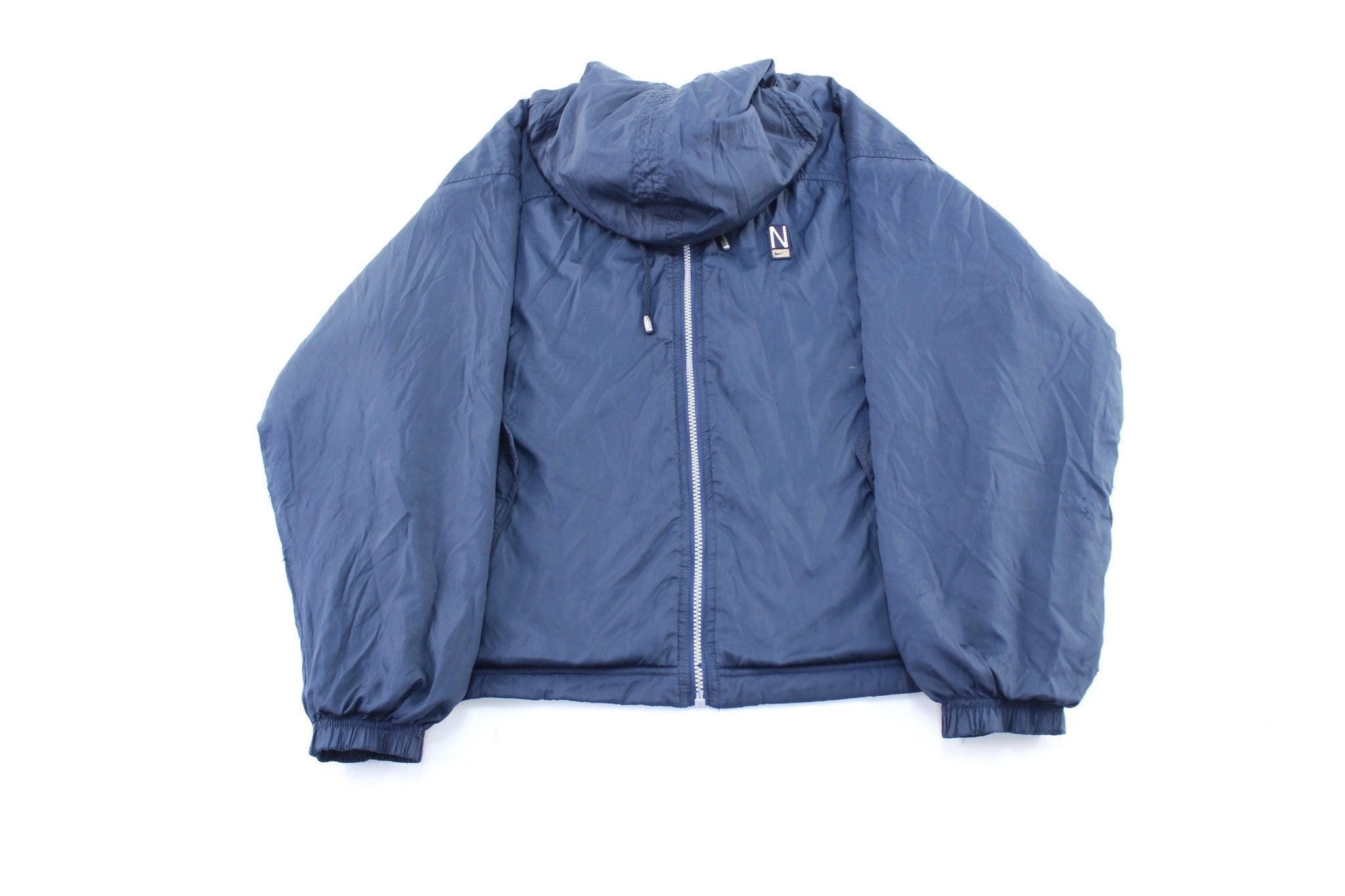 Women's 90's Nike Embroidered Logo Blue Zip Up Jacket - Jacket - Thrifted Threads
