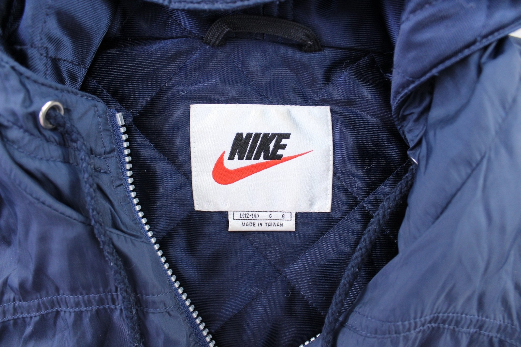 Women's 90's Nike Embroidered Logo Blue Zip Up Jacket - Jacket - Thrifted Threads