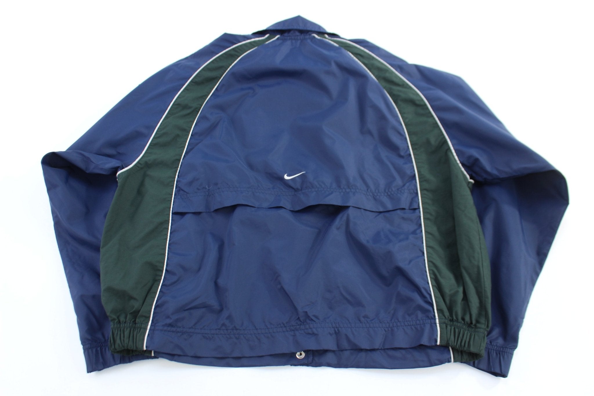 Women's 90's Nike Embroidered Logo Green & Blue Jacket - ThriftedThreads.com