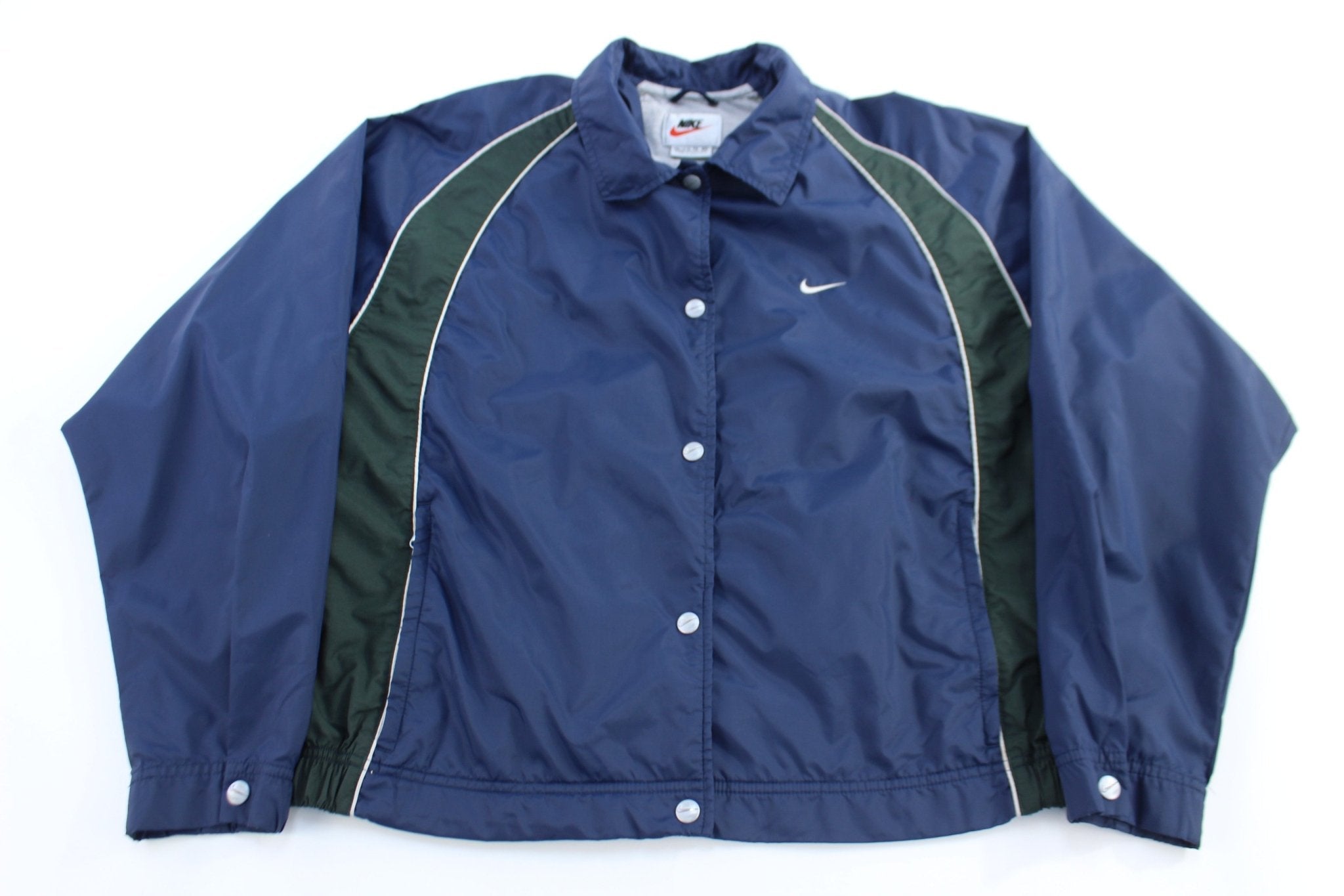 Women's 90's Nike Embroidered Logo Green & Blue Jacket - Jacket - Thrifted Threads