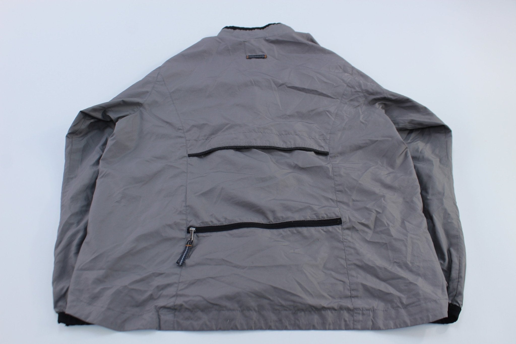 Women's 90's Nike Embroidered Logo Grey & Black Zip Up Jacket - Jackets - Thrifted Threads