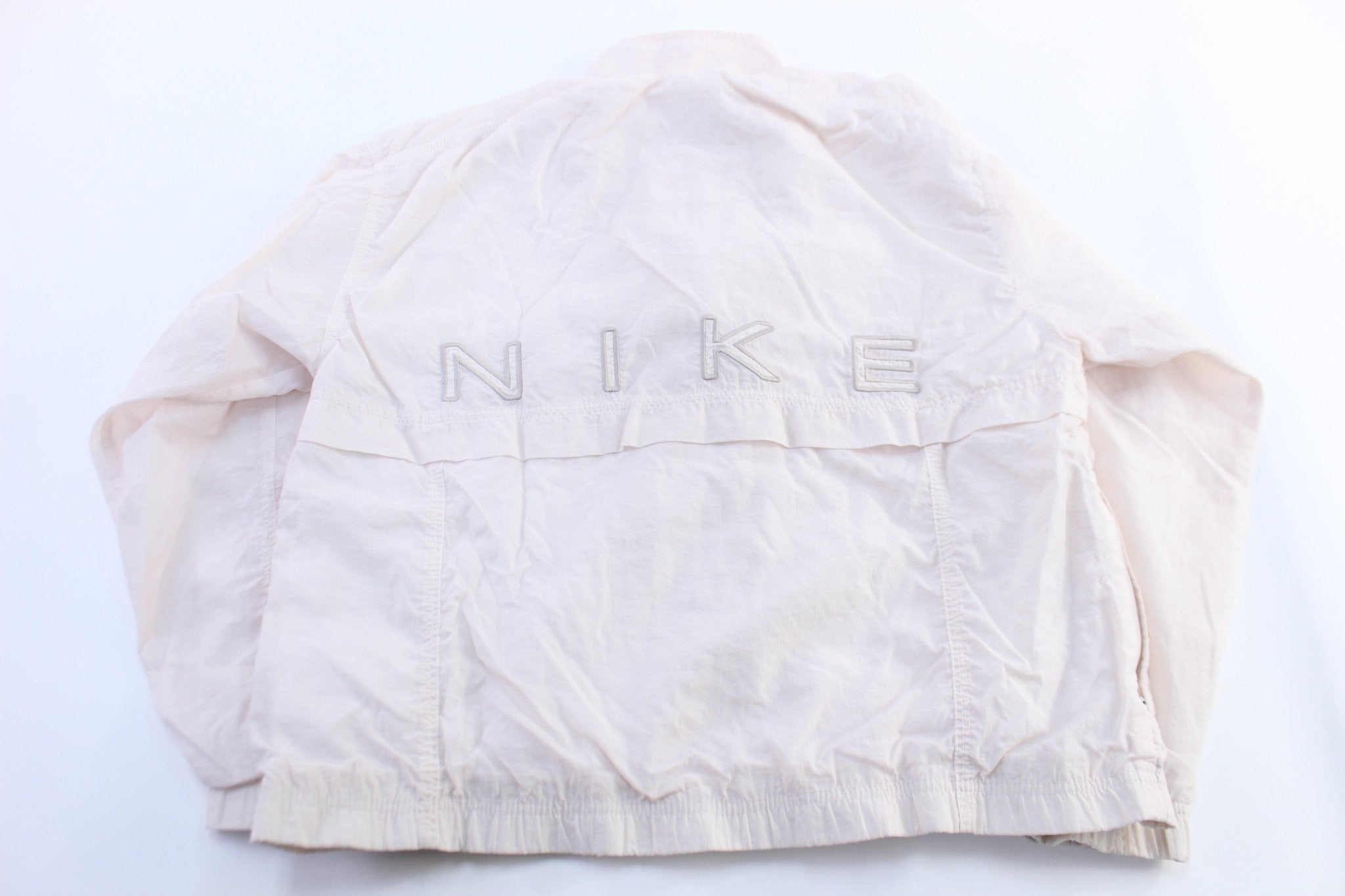 Women's 90's Nike Embroidered Logo Light Pink Zip Up Jacket - ThriftedThreads.com