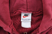 Women's 90's Nike Embroidered Logo Maroon Zip Up Hoodie - ThriftedThreads.com