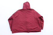 Women's 90's Nike Embroidered Logo Maroon Zip Up Hoodie - ThriftedThreads.com