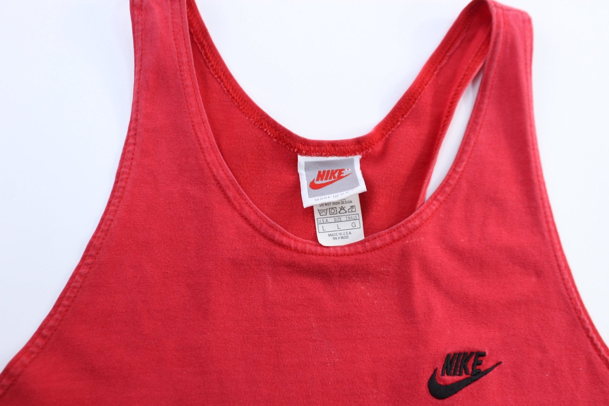 Women's 90's Nike Embroidered Logo Red Tank Top - Jerseys/Tanks - Thrifted Threads