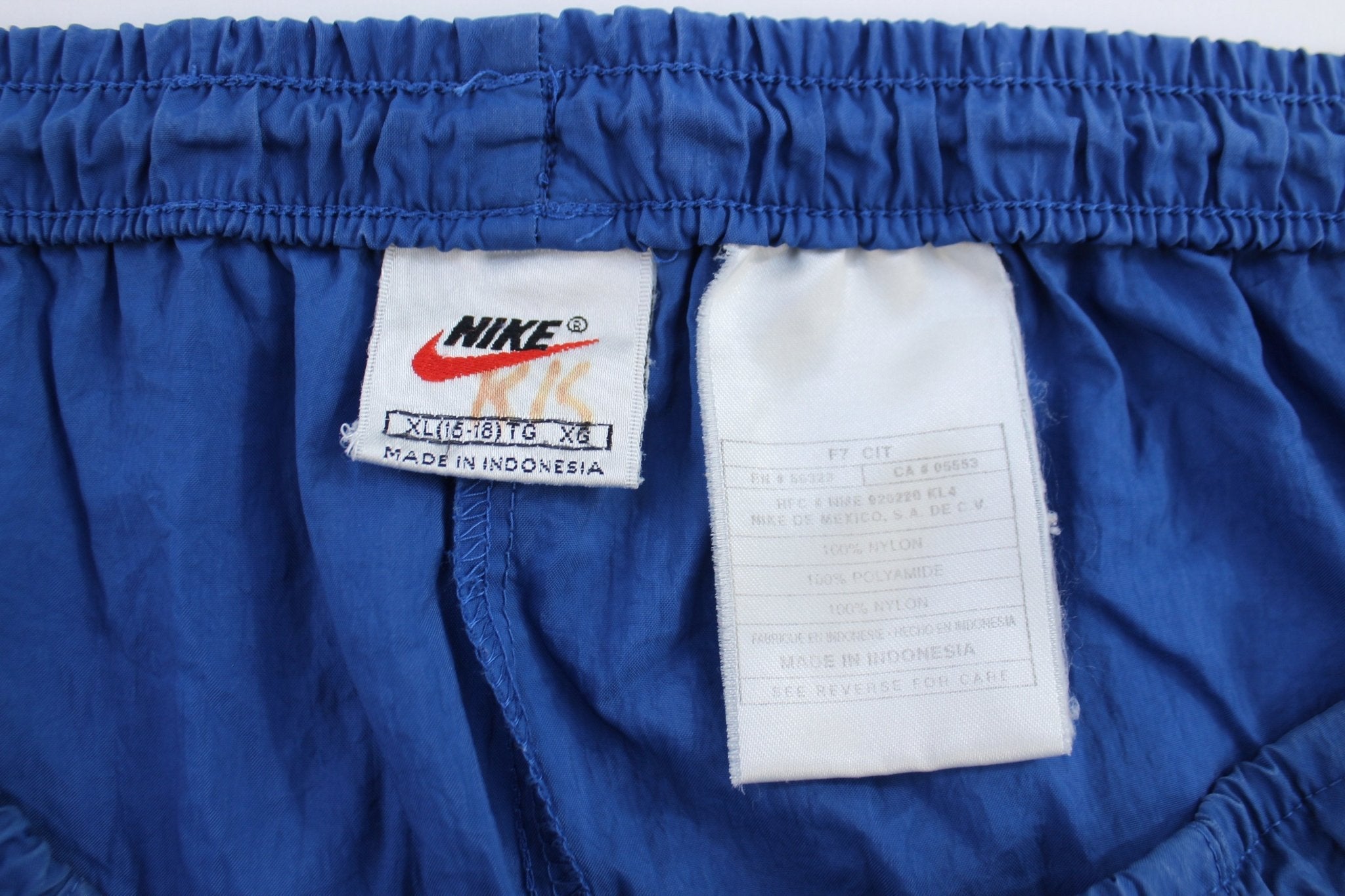 Women's 90's Nike Embroidered Swoosh Logo Blue Pants - Pants/Shorts - Thrifted Threads