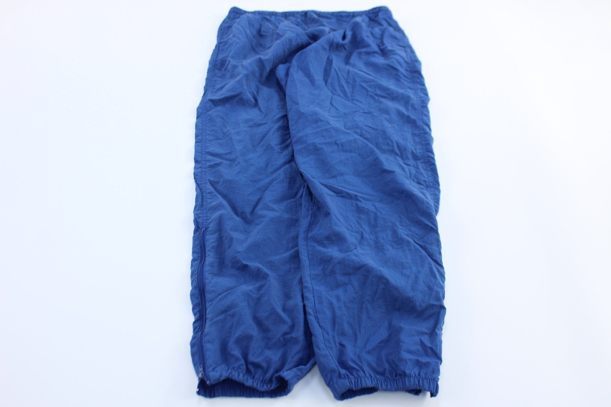 Women's 90's Nike Embroidered Swoosh Logo Blue Pants - Pants/Shorts - Thrifted Threads