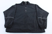 Women's 90's Nike Spellout Logo Black Windbreaker Pullover - ThriftedThreads.com