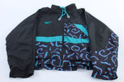 Women's 90's Reebok Embroidered Logo Abstract Windbreaker Jacket - Jackets - Thrifted Threads