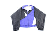 Women's 90's Reebok Embroidered Logo Black, Blue, & White Zip Up Jacket - ThriftedThreads.com
