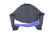 Women's 90's Reebok Embroidered Logo Black, Blue, & White Zip Up Jacket - Jacket - Thrifted Threads