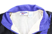 Women's 90's Reebok Embroidered Logo Black, Blue, & White Zip Up Jacket - Jacket - Thrifted Threads