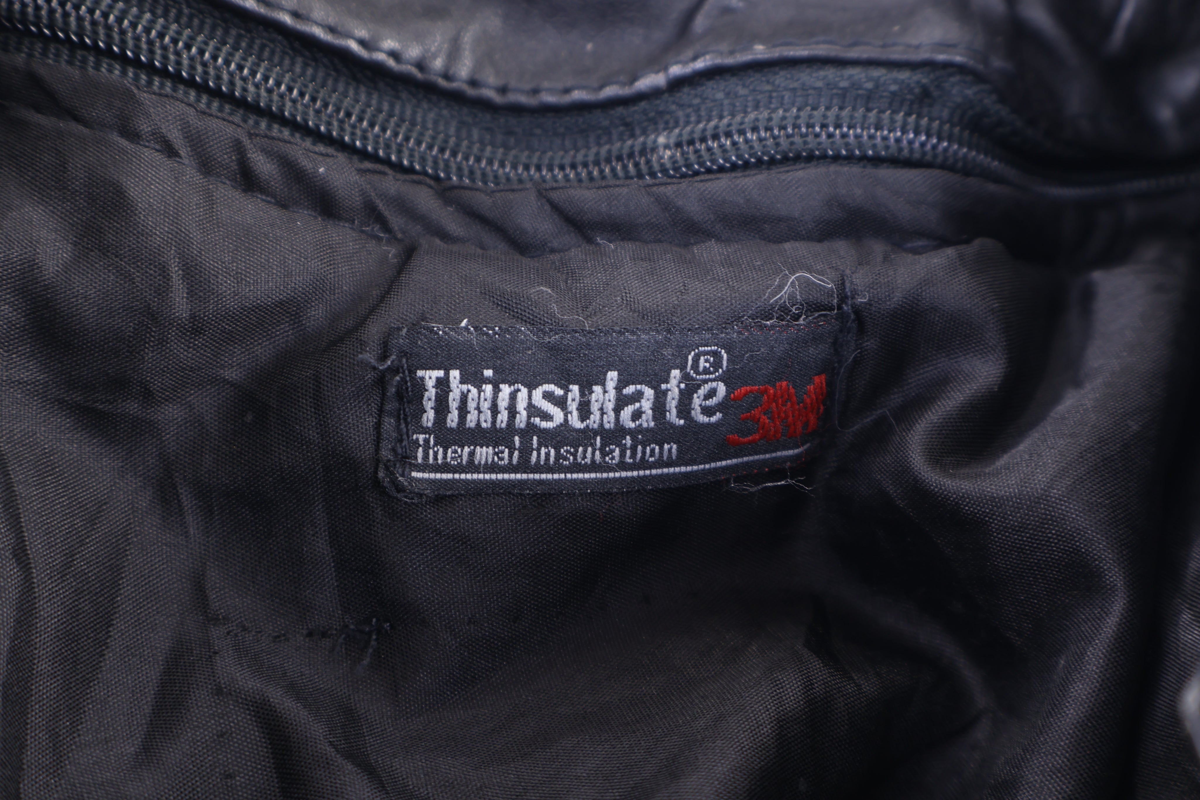 Women's 90's Thinsulate Black Leather Full Zip Fringe Jacket - Jacket - Thrifted Threads