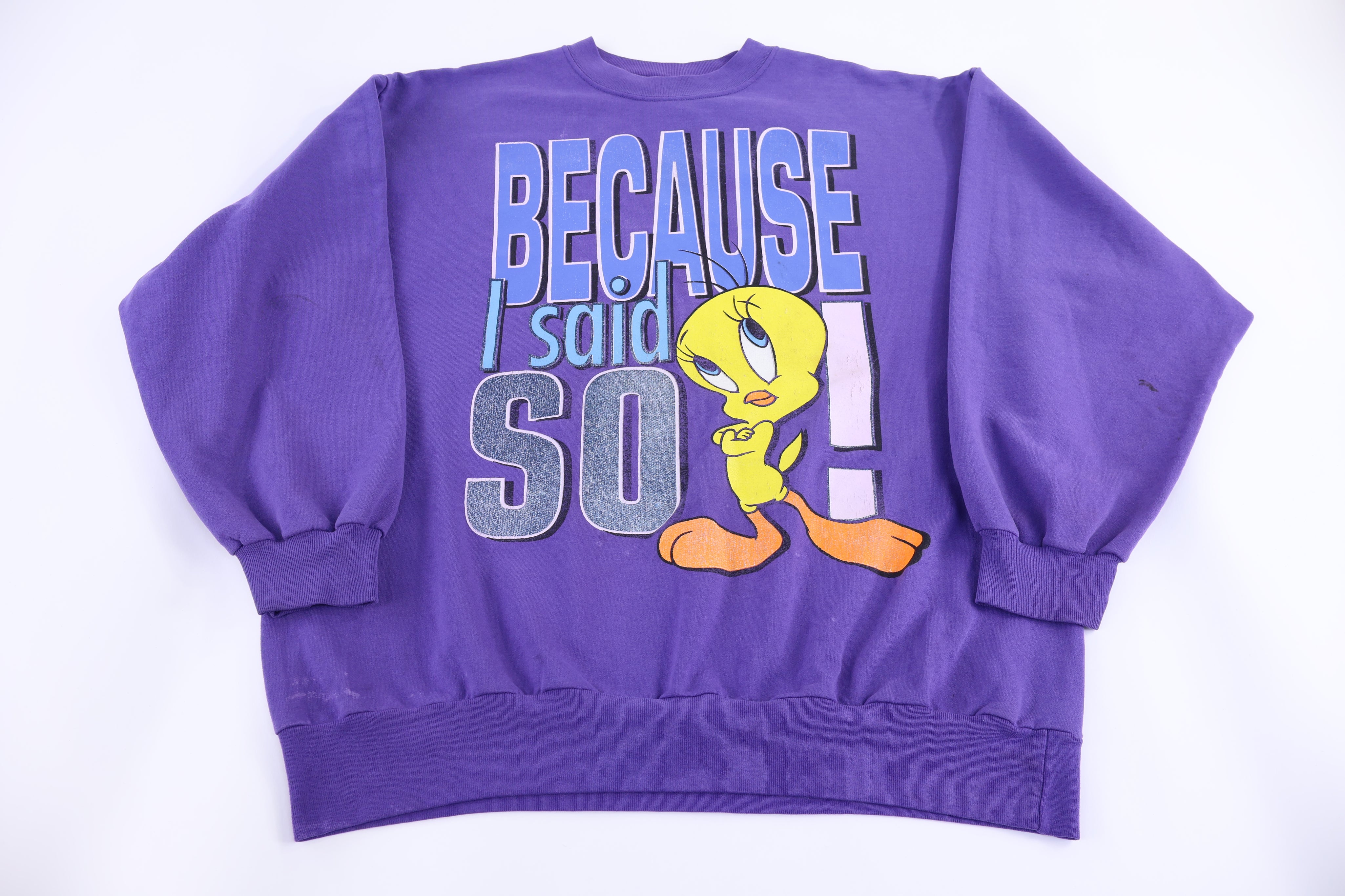 Women's 90's Tweety Bird Graphic Sweatshirt - Sweatshirt - Thrifted Threads