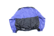 Women's 90's Wilson Embroidered Logo Black, Purple, & Aqua Windbreaker Jacket - ThriftedThreads.com